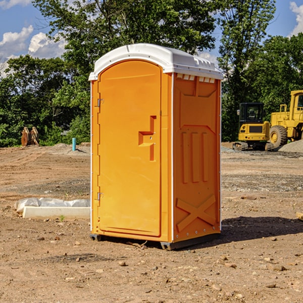 how often are the portable restrooms cleaned and serviced during a rental period in Holiday Hills